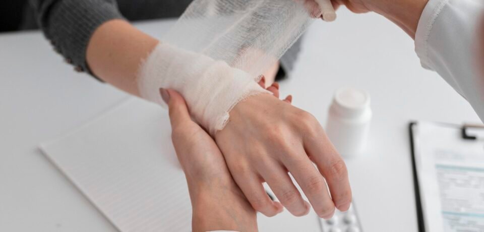 doctor-arranging-hand-bondage-patient doctor-arranging-hand-bondage-patient